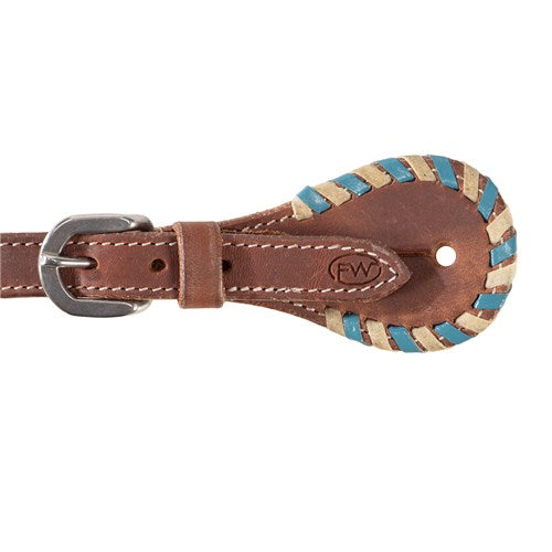 Fort Worth Aponi Spur Straps – Turquoise Two Tone