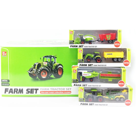 Tractor Farm Set – Die-Cast Metal & Plastic