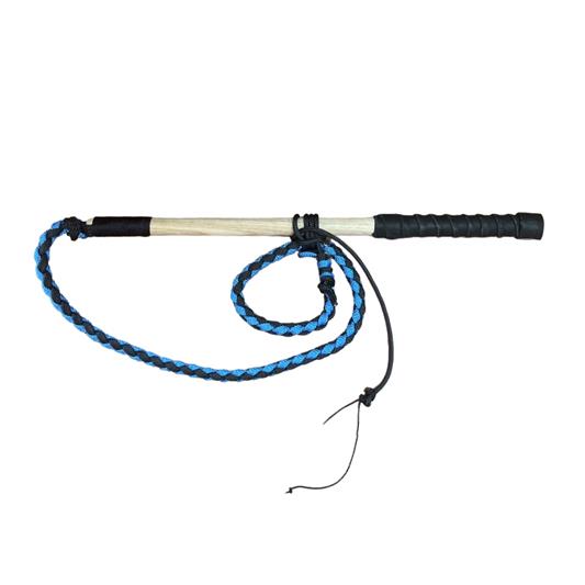 Nylon Neon Stockwhip – 4' – Blue/Black