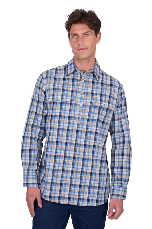 Hard Slog Men’s Gibson Half Placket Long Sleeve Shirt