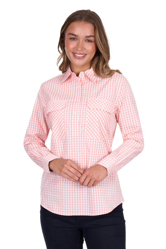 Hard Slog – Women’s Jen Half Placket Long Sleeve Shirt