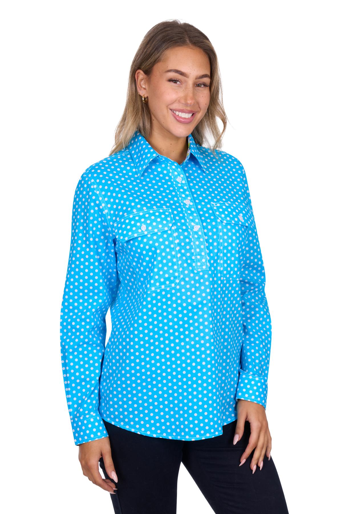 Hard Slog Women’s Sia Half Placket Long Sleeve Shirt