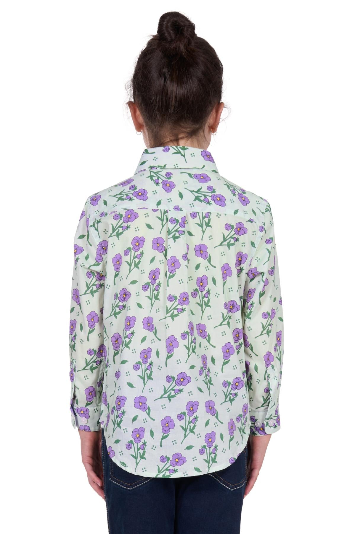 Hard Slog Kid’s Lynn Half Placket Long Sleeve Shirt