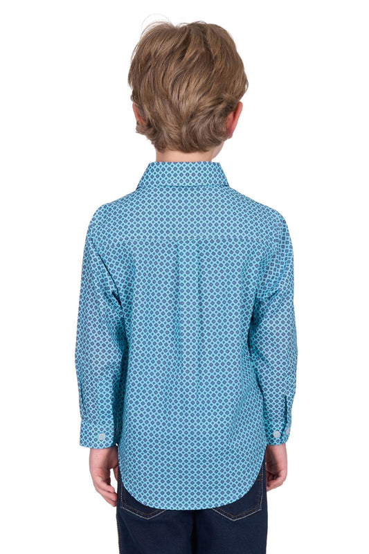 Hard Slog Kid’s Lygon Half Placket Long Sleeve Shirt