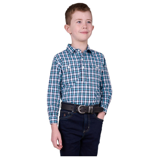 Hard Slog - Kid’s Rui Half Placket Long Sleeve Shirt