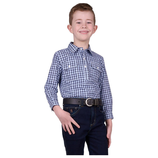 Hard Slog - Kid’s Coney Half Placket Long Sleeve Shirt