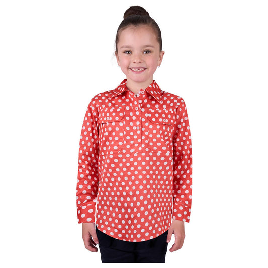 Hard Slog - Kid’s Jaz Half Placket Long Sleeve Shirt