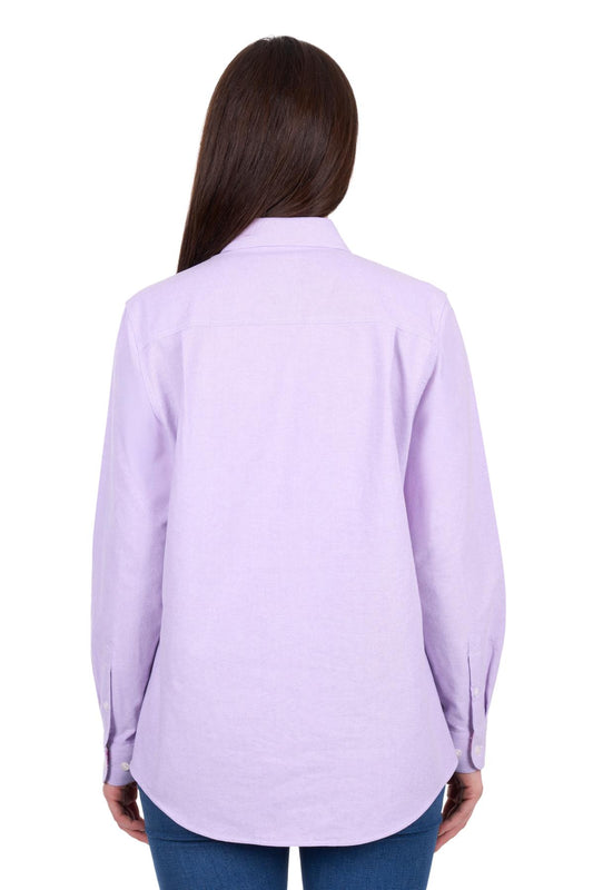 Women’s Ginny Half Placket Long Sleeve Shirt - Lavender