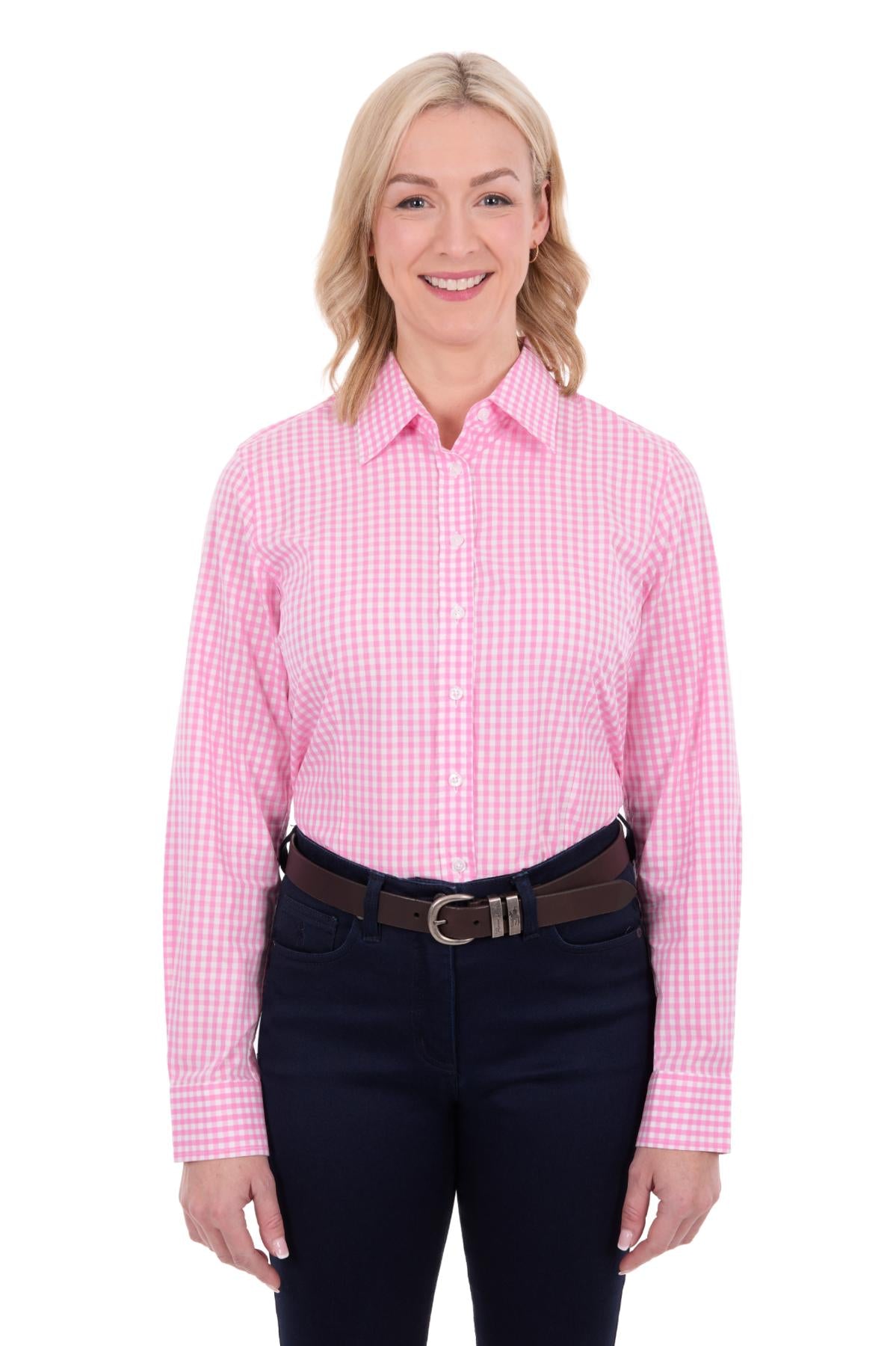 Hard Slog Women’s Taylor Check Long Sleeve Shirt - Pink