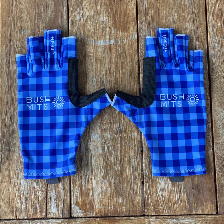 Hamilton’s Blue Gingham UPF 50+ Sun Protection Gloves