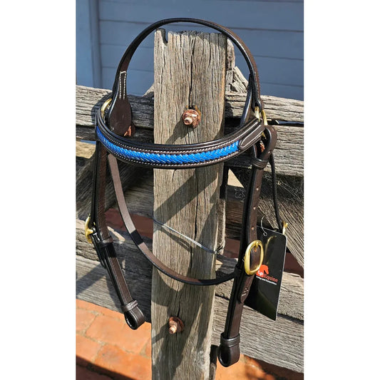 Toprail Equine - Leather Bridle - Royal Blue