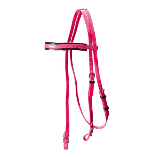 Pink/Black - Horse Sense Y-Line Pony Club Bridle Head