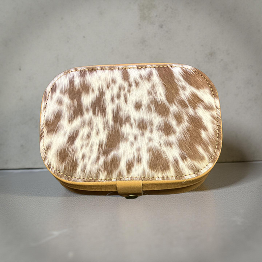 Cowhide Travel Jewellery Box