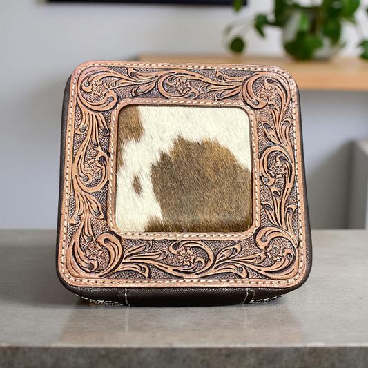 Tooling Cowhide Jewellery Box