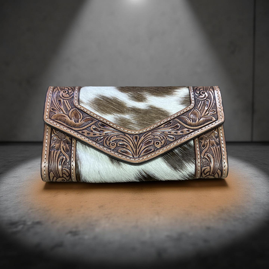 Tooling Leather Trifold Cowhide Wallet – Cuba