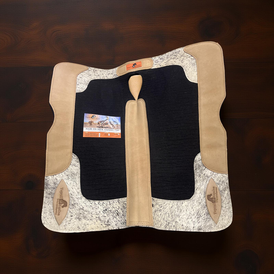 Toprail Equine – "THE RUSTLER" Contoured Hair on Hide Pad