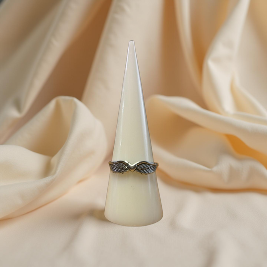 Sterling Silver Wings and Heart Ring