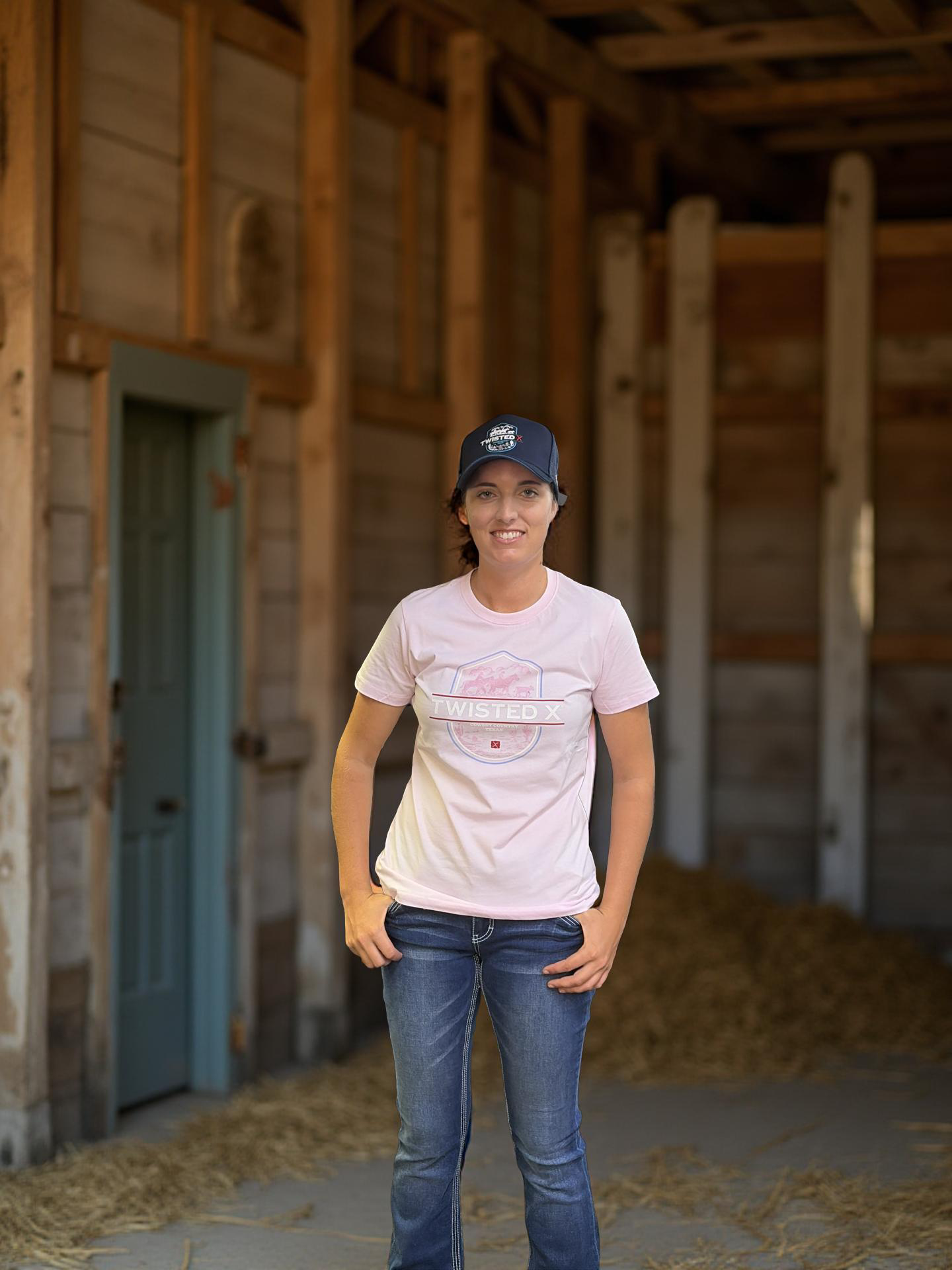 Twisted X Ladies Kim Short Sleeve Tee – Blush