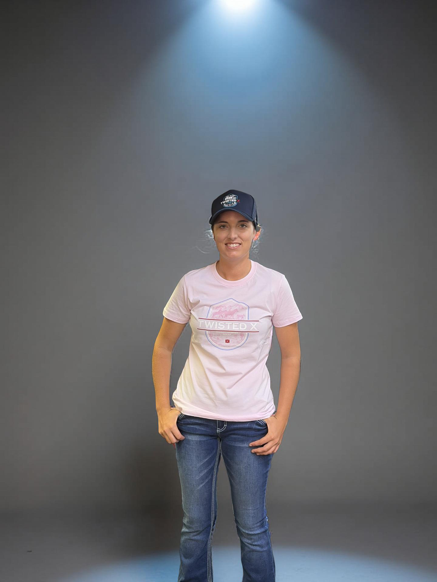 Twisted X Ladies Kim Short Sleeve Tee – Blush