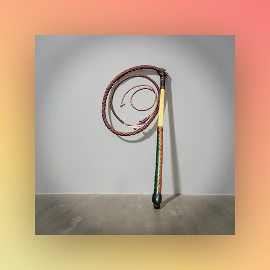 Hand Plaited Kangaroo Hide Stock Whip – 4ft