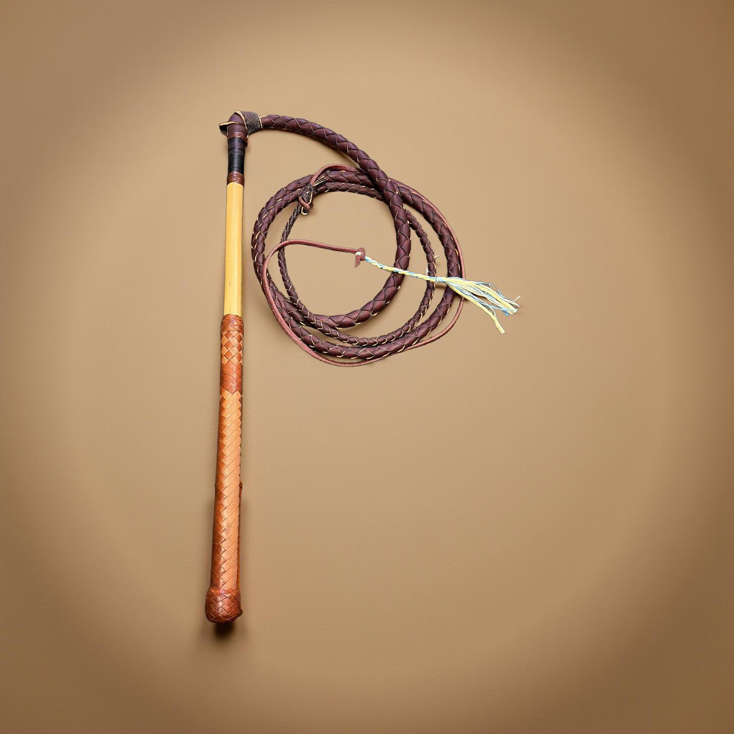 Hand Plaited Kangaroo Hide Stock Whip – 6ft