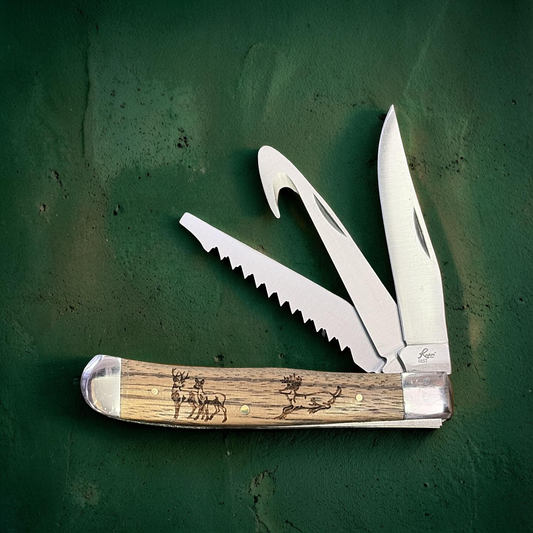 Roper Knives Trapper Three Blade – Zebra Wood – 4.13″ Closed