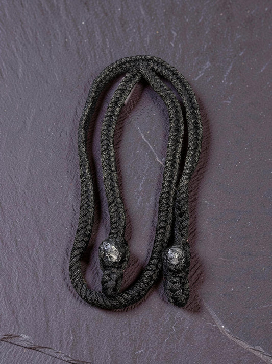 Blackie's Black Cotton Joined Reins 6-Plait All-in-One Rein