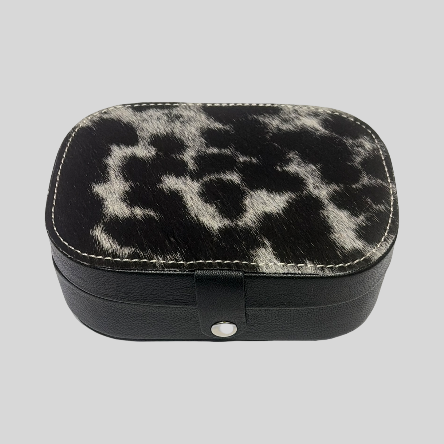 Cowhide Travel Jewellery Box Assorted Colours