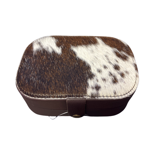 Cowhide Travel Jewellery Box