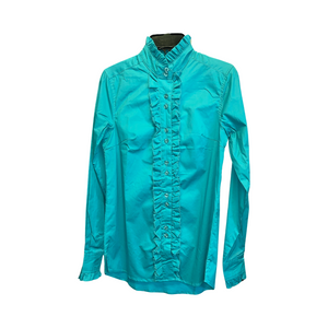 Outback - Sea Green Ruffled Front Shirt - LS