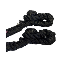 Load image into Gallery viewer, New 9 Plait Soft Cotton Campdraft Reins - Black
