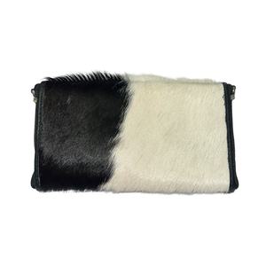 Cowhide Double Spectacle Case - Black