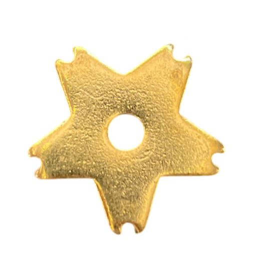 Brass Spur Rowels - 5 Star Split Round Ends 1.1/4"