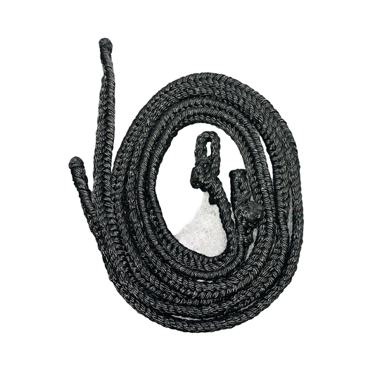 Blackie's Reins - 6 Plait Black Cotton Reins