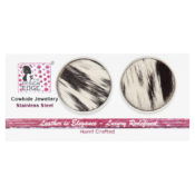 Load image into Gallery viewer, Stud Earrings – Cowhide Jewellery 20MM Stainless Steel – Uganda
