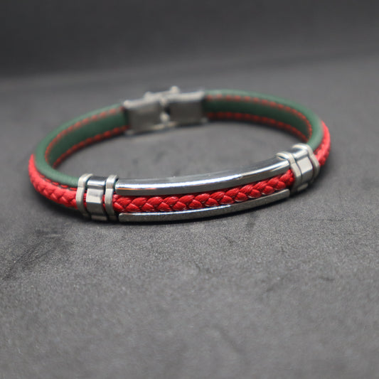 Men's Stitched and Plaited Bracelet
