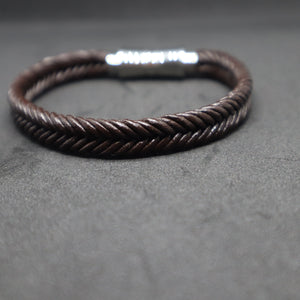 Men's Flat Fish Bone Plaited Bracelet