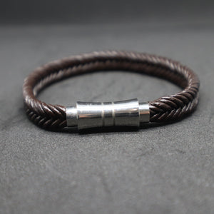 Men's Flat Fish Bone Plaited Bracelet