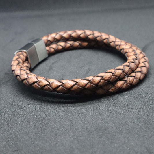 Men's Double Round Plaited Bracelet