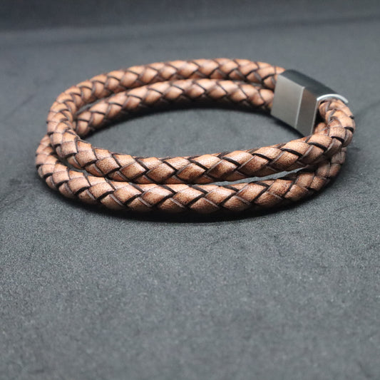Men's Double Round Plaited Bracelet