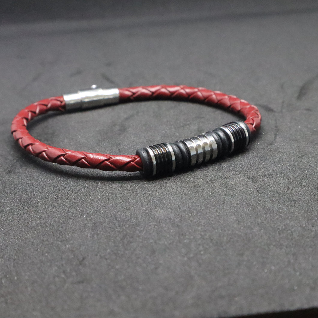 Men's Thin Round Plaited Bracelet