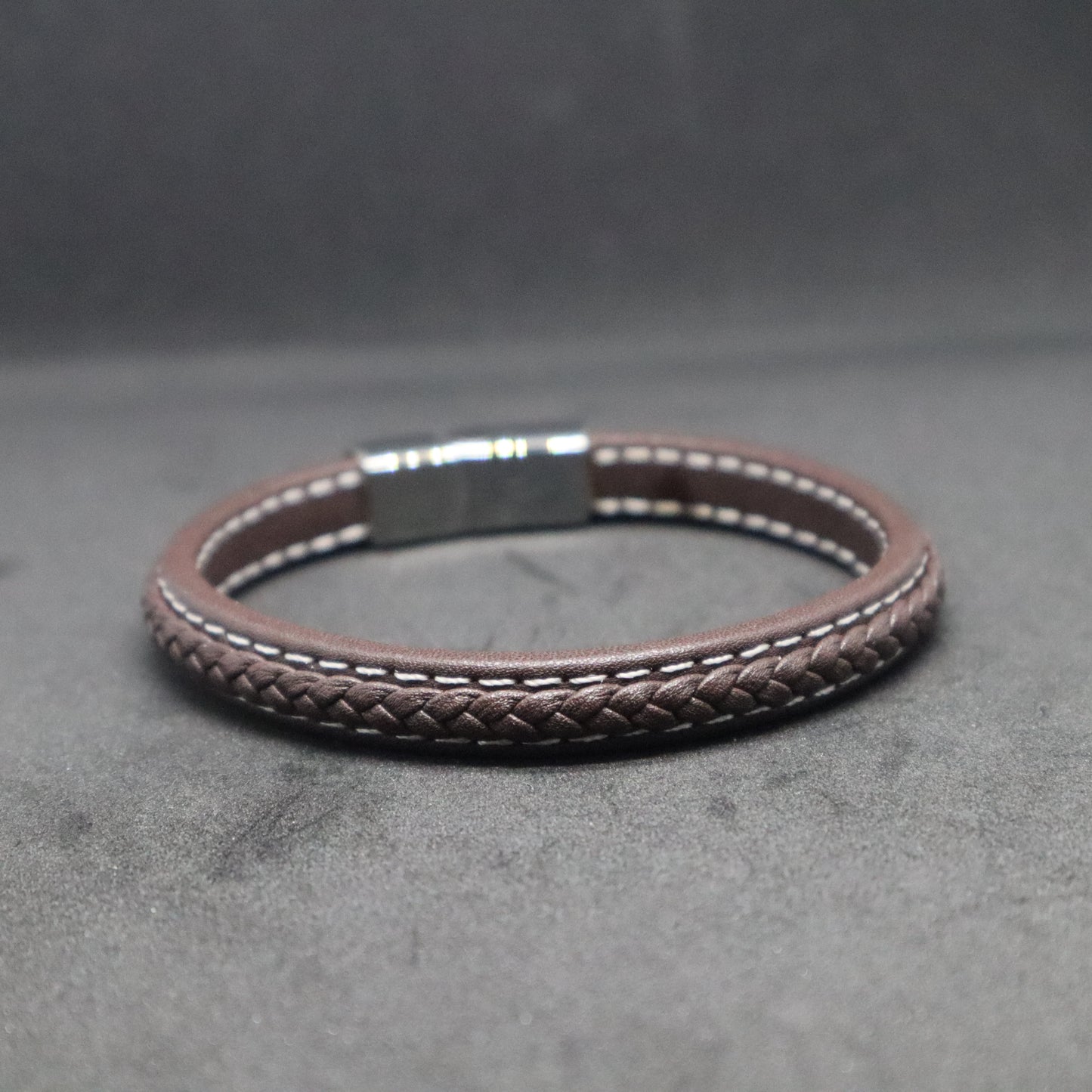 Men's Stitched Leather Bracelet