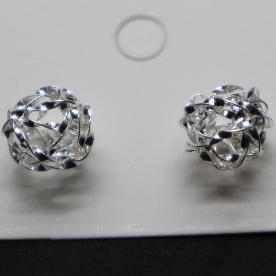 Sterling Silver Knot Stud Earring