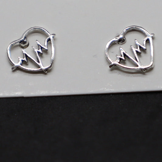 Sterling Silver Heart Studs