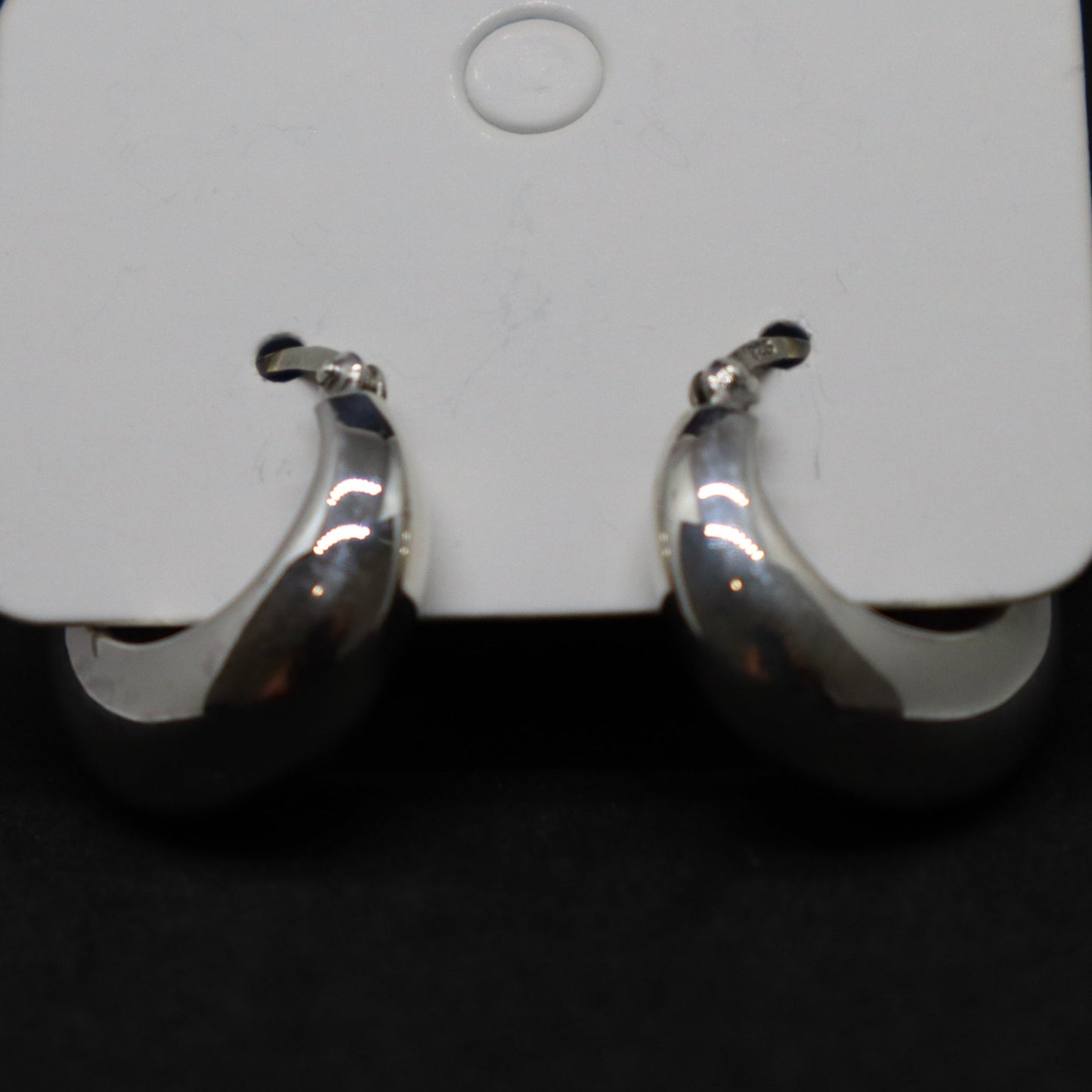 Large Huggie Sterling Silver Earrings