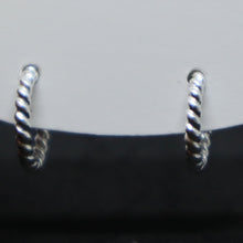 Load image into Gallery viewer, Sterling Silver Twisted Hoop Studs
