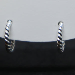 Sterling Silver Twisted Hoop Studs