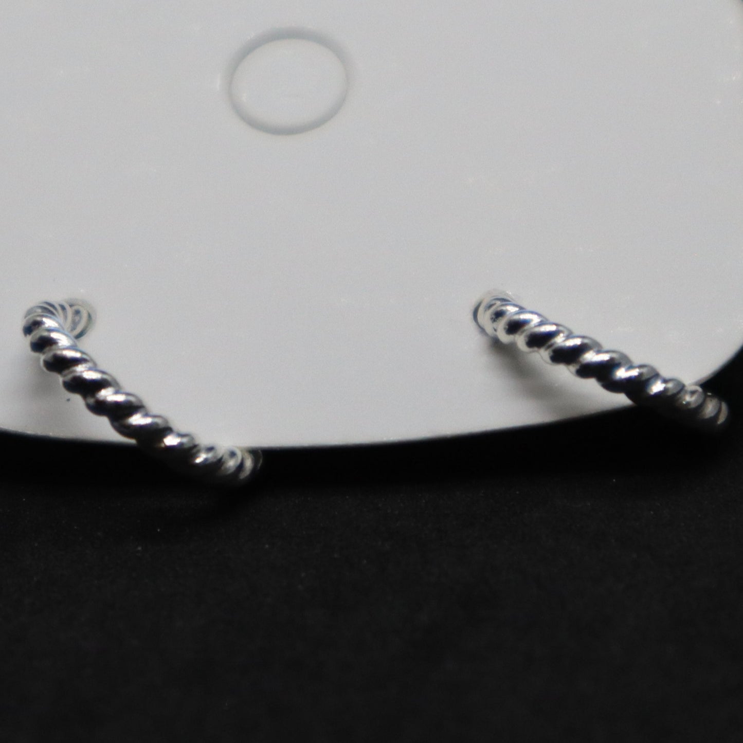 Sterling Silver Twisted Hoop Studs