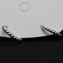 Load image into Gallery viewer, Sterling Silver Twisted Hoop Studs
