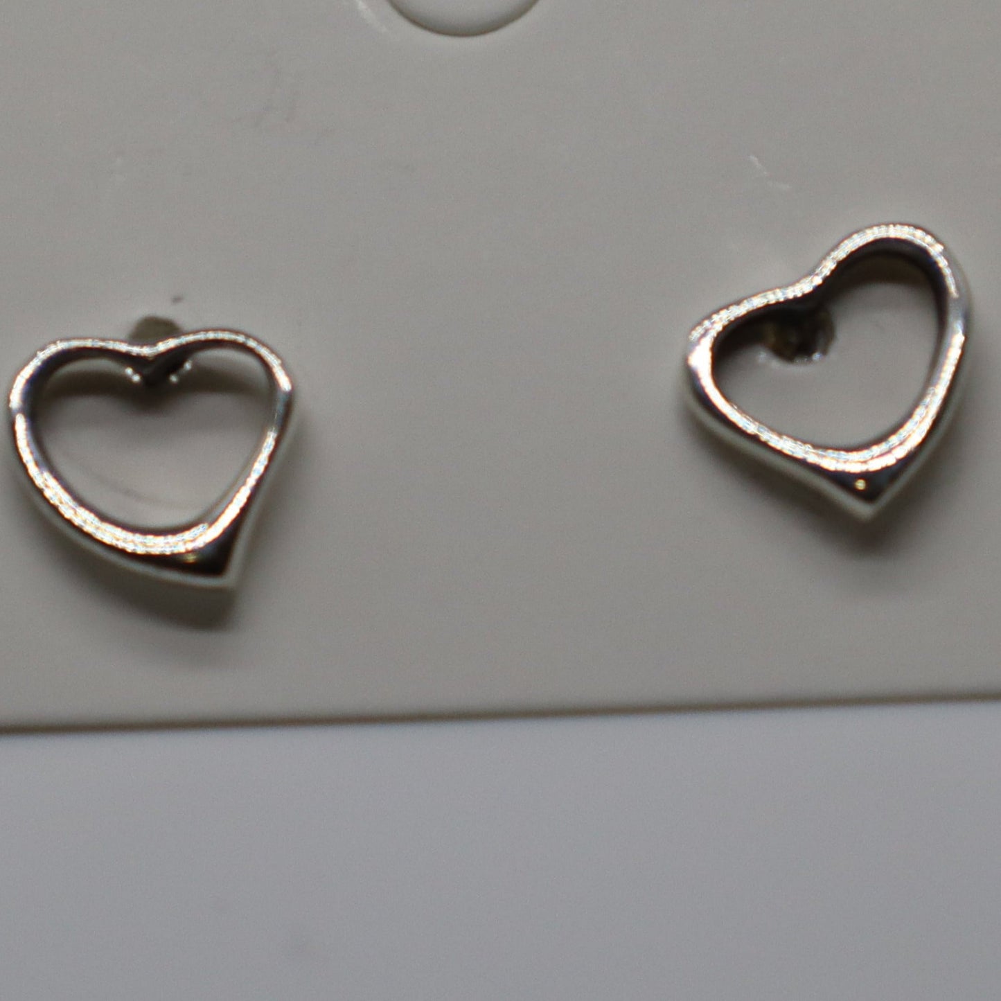 Heart Shape Sterling Silver Stud Earring